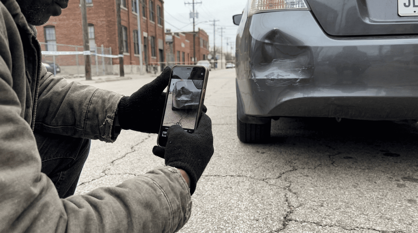 Documenting a car accident scene in Dallas TX for an insurance claim